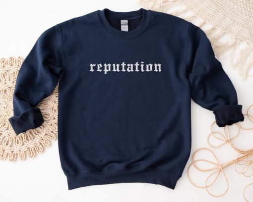 Embroidered Reputation (Center Chest) Unisex Crewneck Sweatshirt | Reputation | Taylor Swift Eras Tour Sweatshirt