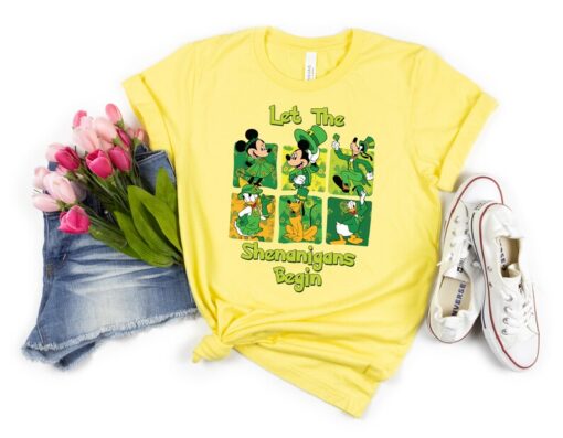 Let the Shenanigans Commence Disney Saint Patrick Family T-shirt, Magical St. Patrick's Day Fun with Irish Mickey shirt