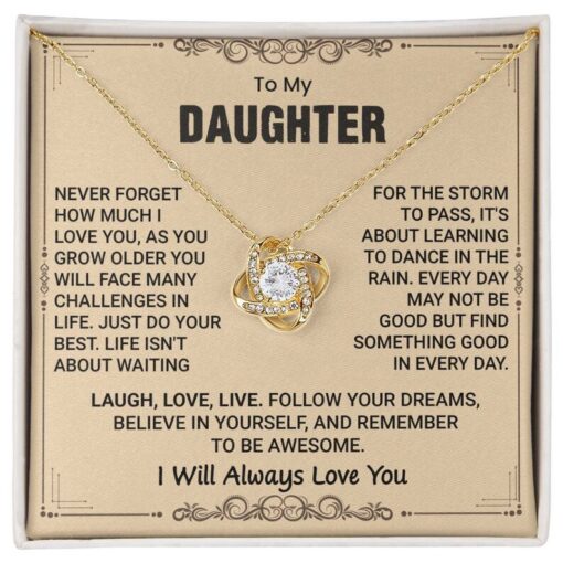 To My Daughter Necklace, Gift For Daughter From Dad, Mother Daughter Gifts, Father Daughter Necklace, Gift For Daughter