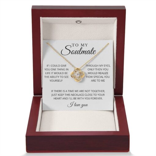 To My Soulmate Necklace, Soulmate Gift, Anniversary Gift for Her, Birthday Christmas Gift for Girlfriend Wife