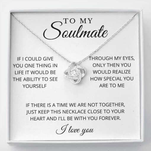 To My Soulmate Necklace, Soulmate Gift, Anniversary Gift for Her, Birthday Christmas Gift for Girlfriend Wife