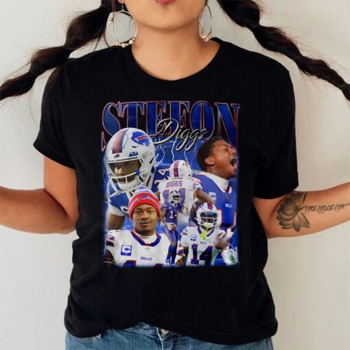 Vintage Stefon Diggs shirt, Football shirt, Classic 90s Graphic Tee, Unisex, Vintage Bootleg, Gift, Retro