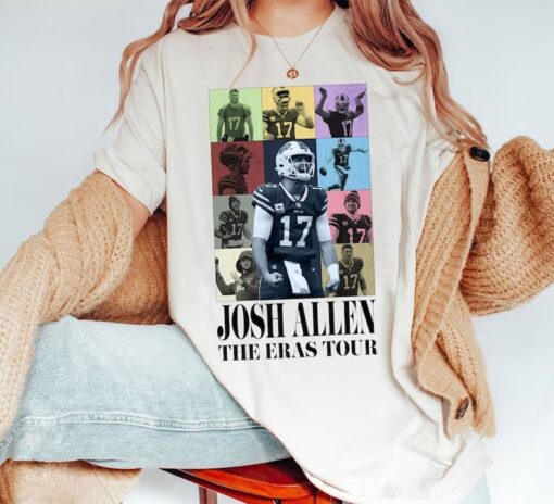 Josh Allen The Eras Tour t-shirt, Josh Allen T-shirt, America Football Sweatshirt, Football Fan Gifts, Josh Allen Shirt