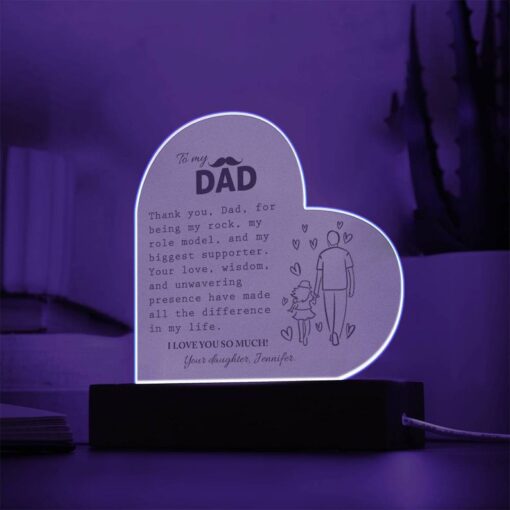 Personalized Acrylic Plaque For Dad, Dad Christmas Gift, Personalised Dad Gift, Dad Birthday Gift