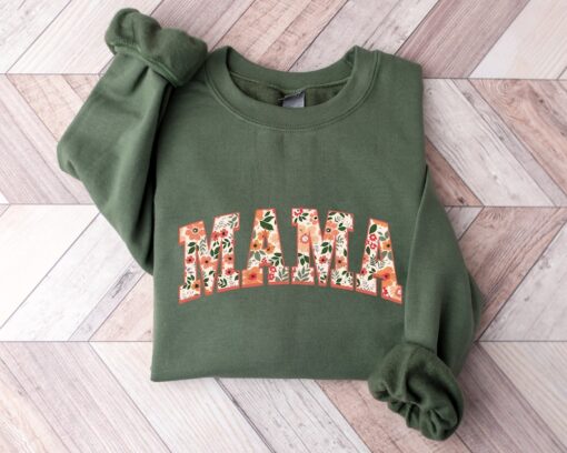 Floral Mama Sweatshirt and Hoodie, Cute Mom Sweatshirt, Mother's Day Gift, Mommy Shirt, New Mom Gift, Gift for Mother