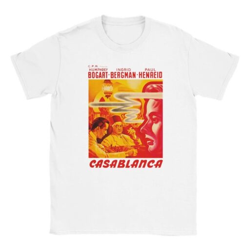 Casablanca Classic Poster Tee: Vintage Hollywood Cinema | Old cinema lovers gift | Casablanca T Shirt