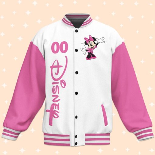 Custom Disney Family Vacation Minnie Varsity Jacket, Adult Varsity Jacket, Personalized Jacket, Baseball Team Outfit