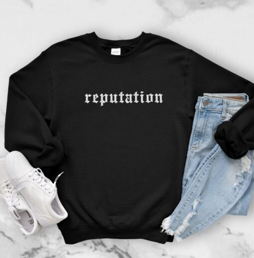 Embroidered Reputation (Center Chest) Unisex Crewneck Sweatshirt | Reputation | Taylor Swift Eras Tour Sweatshirt