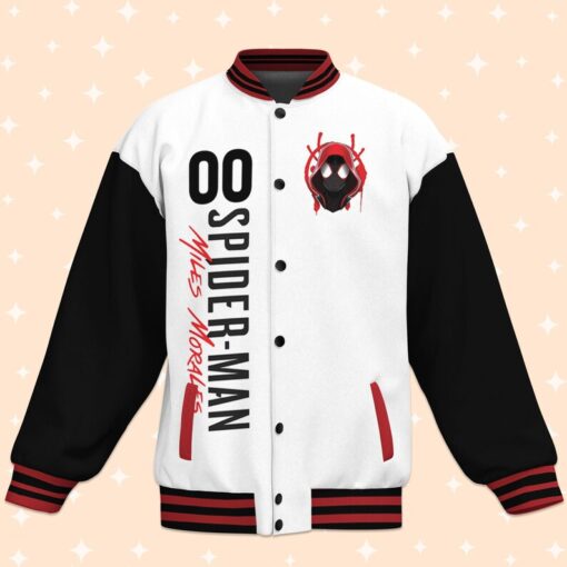 Custom Spiderman Miles Morales Toon Varsity Jacket, Adult Varsity Jacket, Personalized Jacket, Baseball Team Outfit