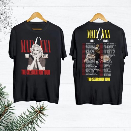 Madonna Fan Gift Shirt, 2024 Tour Madonna The Celebration T-Shirt, Madonna 90s Vintage Shirt, Four Decades Tour Shirt