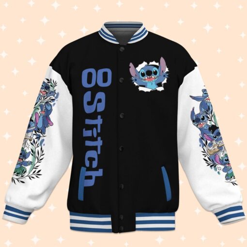 Custom Stitch Black Varsity Jacket, Adult Varsity Jacket, Personalized Disney Jacket, Baseball Team Outfit