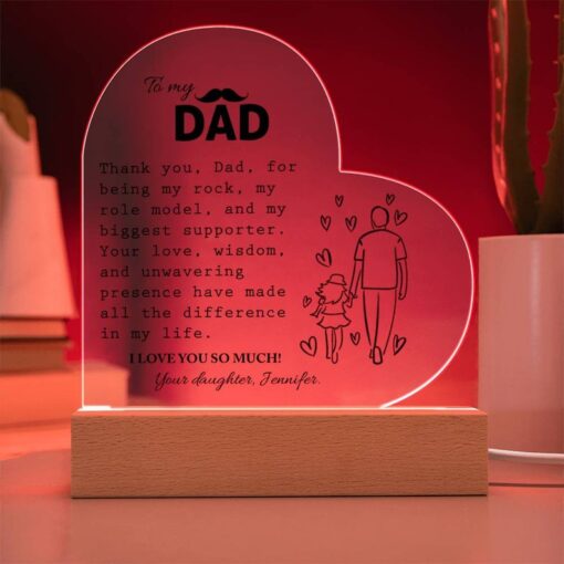 Personalized Acrylic Plaque For Dad, Dad Christmas Gift, Personalised Dad Gift, Dad Birthday Gift