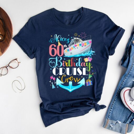 Personalized 60Th Birthday Cruise Shirt, Birthday Cruise Crew Shirts, 60 Years Old Cruising Crew