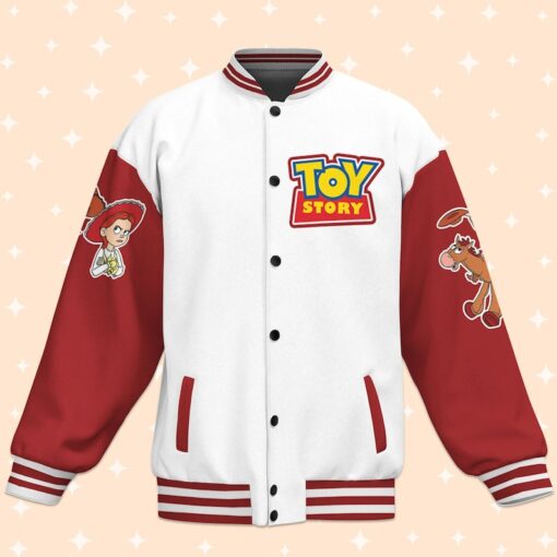 Personalize Toy Story Love Life White, Unisex Baseball Outfit, Varsity Jacket, Matching Baseball Team Outfit