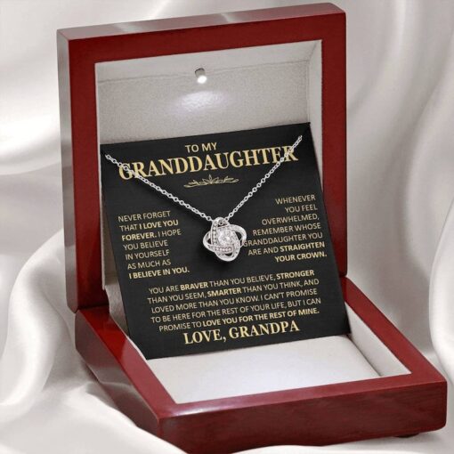 Necklace For Granddaughter from Grandpa Grandma Nana, Personalized Birthday Gift From Grandmother Grandfather