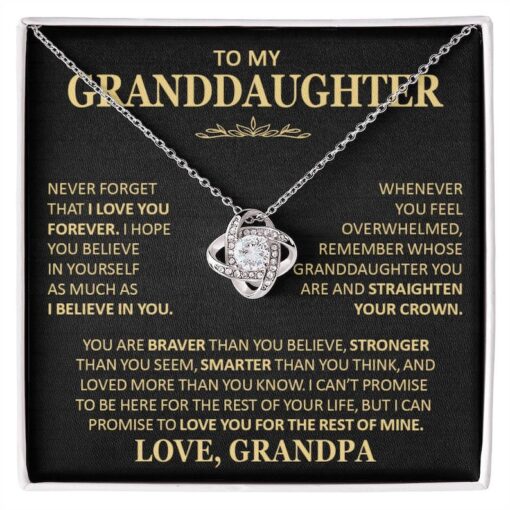 Necklace For Granddaughter from Grandpa Grandma Nana, Personalized Birthday Gift From Grandmother Grandfather