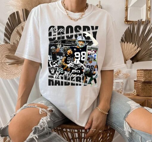 Vintage 90s Graphic Style Maxx Crosby T-Shirt - Maxx Crosby T-Shirt - Retro American Football Oversized T-Shirt Football