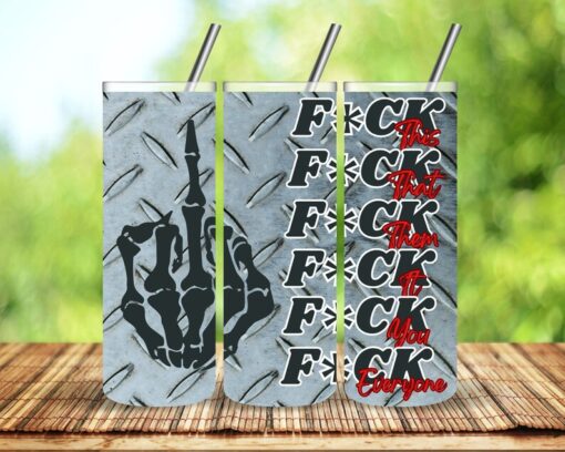 F@*K Diamond Plate Sublimation Tumbler