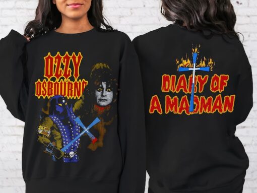 retro vtg 1982 ozzy osbourne diary of a madman retro t-shirt black gift fans mus Shirt, Sweatshirt, Hoodie all size