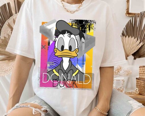 Disney Mickey And Friends Donald Duck 80's Style Portrait T-Shirt