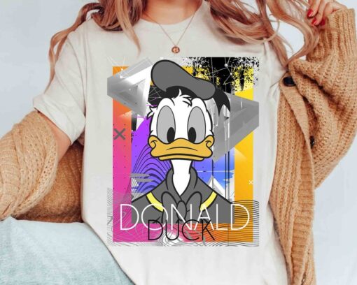 Disney Mickey And Friends Donald Duck 80's Style Portrait T-Shirt