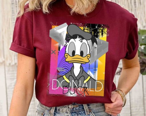 Disney Mickey And Friends Donald Duck 80's Style Portrait T-Shirt