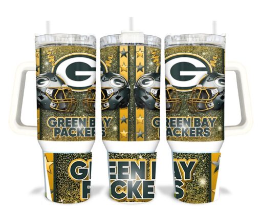 Green Bay Football Sublimated 40oz Quencher Tumbler