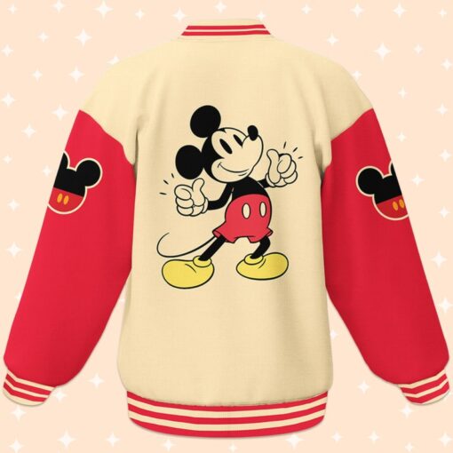 Personalize Jersey Mickey Like Happy Varsity Jacket, Matching Baseball Team Outfit, Adult Varsity Jacket