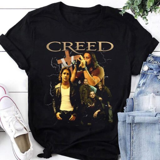 Vintage Creed Band Bootleg T-Shirt, Creed Band Fan Gift Shirt, Creed 2024 Tour Shirt, Rock Band Creed Graphic Shirt