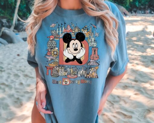 Vintage Retro Disney World Shirt, Custom character Mickey Minnie Chip Dale Pooh shirt, Mickey vintage retro shirt