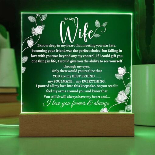 Wife Square Plaque- Keepsake- You are my Everything