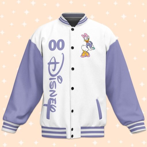 Custom Disney Family Vacation Daisy Varsity Jacket, Adult Varsity Jacket, Personalized Disney Jacket, Baseball Outfit