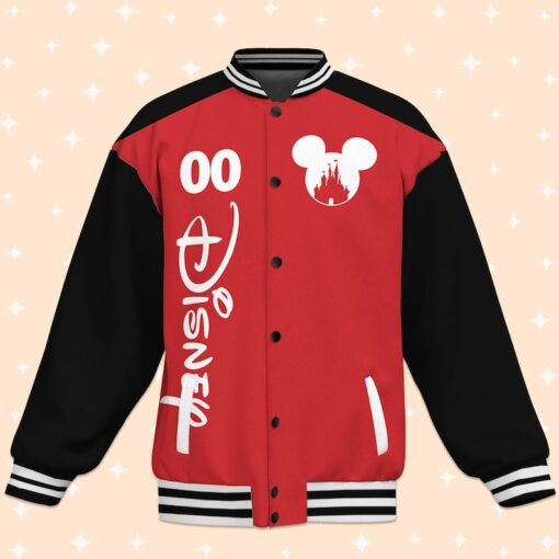 Custom Mickey Disney Varsity Jacket, Adult Varsity Jacket, Personalized Disney Jacket, Baseball Team Outfit