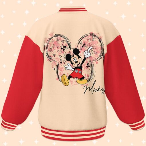 Personalize Mickey Music Funny Varsity Jacket, Adult Varsity Jacket, Baseball Team Outfit, Disney Uniform Varsity