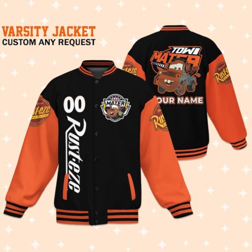 Custom Cars Tow Mater Best Varsity Jacket, Adult Varsity Jacket, Personalized Disney Jacket, Baseball Team Outfit