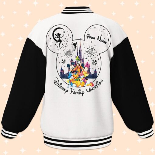 Custom Disney Trip Family Varsity Jacket, Adult Varsity Jacket, Personalized Disney Jacket, Baseball Team Outfit