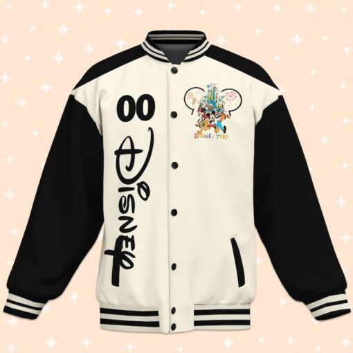 Custom Disney Trip Fun Varsity Jacket, Adult Varsity Jacket, Personalized Disney Jacket, Baseball Team Outfit