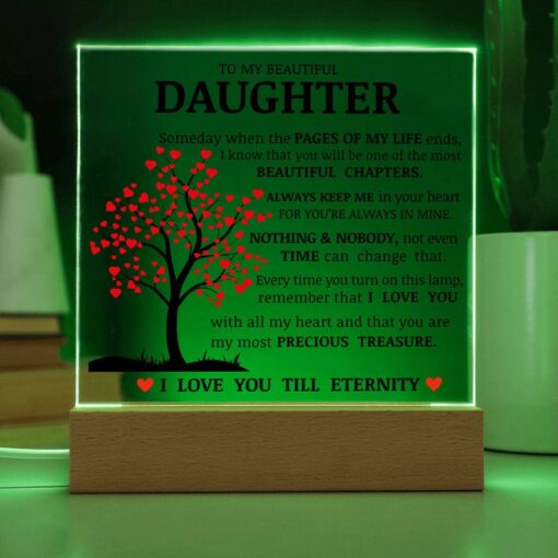 Daughter Keepsake - Lamp of Love, Unique Birthday Gift for Daughter, Daughter's Christmas Gift