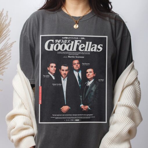 Retro Goodfellas Shirt, Good Fellas Japanese Text Movie Tee Shirt Martin Scorcese Gangster Mafia Film