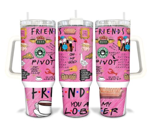 Friends Pink Sublimated 40oz Quencher Tumbler