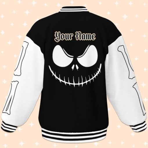 Personalize Disney Jack Skellington Black, For disney fan, Custom Disney Jacket, Matching Baseball Team Outfit