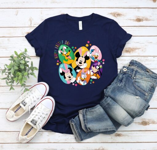 Happy Easter Day Mickey And Friends Shirt, Easter Disney Characters Shirt, Easter Day Tee, Disney Egg Tee