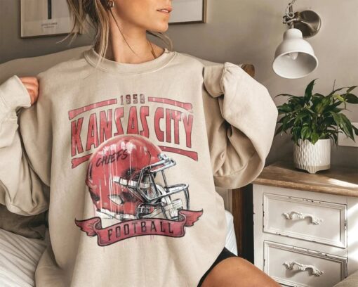 Vintage Kansas City Football Shirt, Kansas City Sweatshirt, Kansas City Football Crewneck, Football Sweatshirt