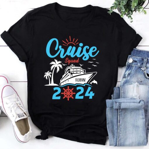 Personalized Cruise Squad 2024 with Name Shirt, Cruise Squad 2024 Shirts, Family Custom Cruise Shirt