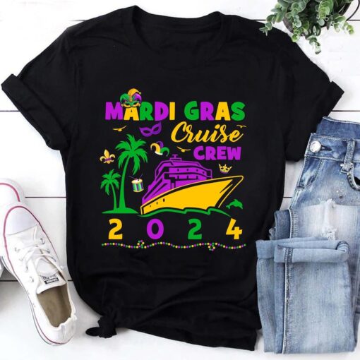 Mardi Gras Cruise Crew Shirt, Mardi Gras Cruise Family Squad Shirts, Matching Family Carnival Shirt