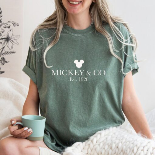 Comfort Colors® Mickey & Co Shirt, Mickey and Co. est. 1928 Shirt, Unisex Shirt, Crewneck Shirt, Disney Shirts