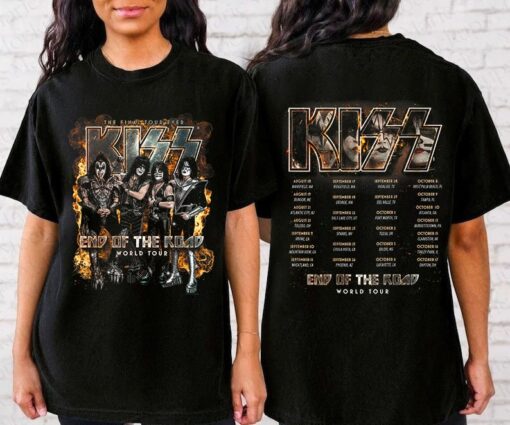 KISS End Of The Road Tour Event T-shirt, KISS Band The Final Tour Ever End Of The Road World Tour Shirt