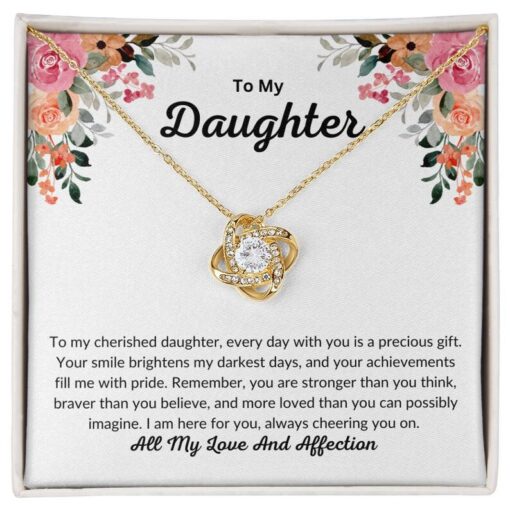 Gold Necklace Gift From Dad To Daughter, To My Daughter Necklace, Daughter Gift From Dad, Christmas Gift From Dad