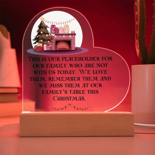 Memorial Heart Plaque, Christmas decor, Holiday Decor, Memory Plaque, Mourning, Grief, Loss Gift, Gift for her