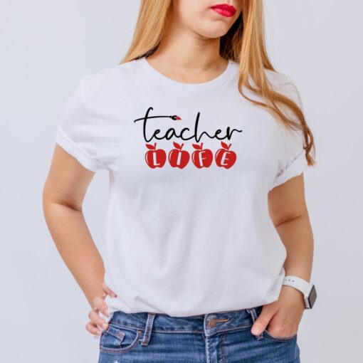 Teacher Life Shirt, Teachers Outfit, Teacher Gift Shirt, Teacher Life Gifts, Cute Women Teacher Tee